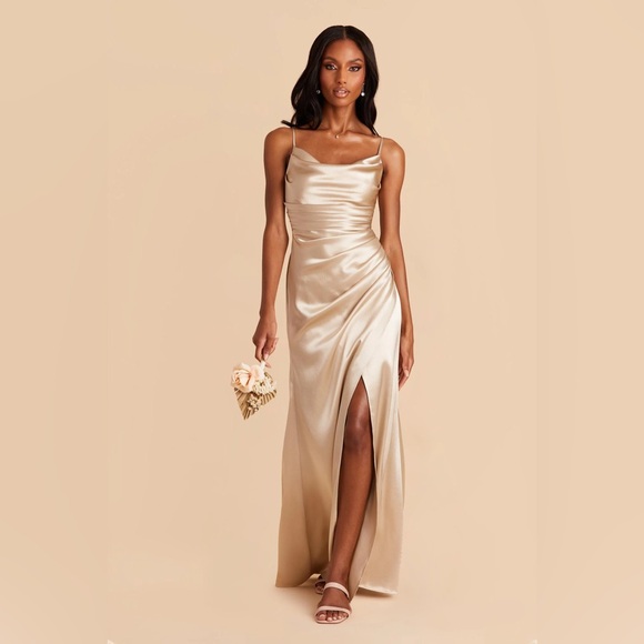 Birdy Grey Dresses & Skirts - Birdy Gray NWT Champagne Neutral Shiny Satin Bridesmaid Dress Size 3x